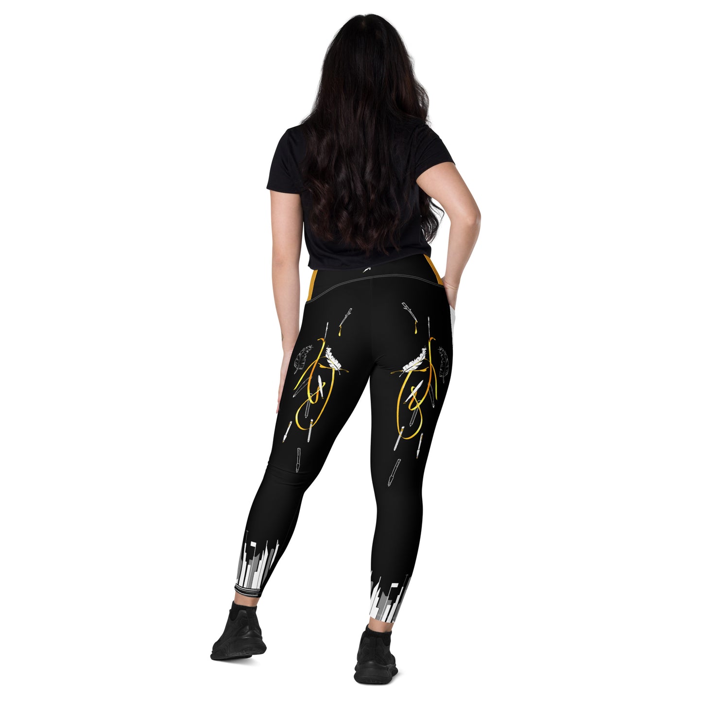 Answer My Quilly Crossover Leggings with Pockets