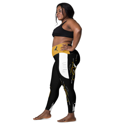 Answer My Quilly Crossover Leggings with Pockets