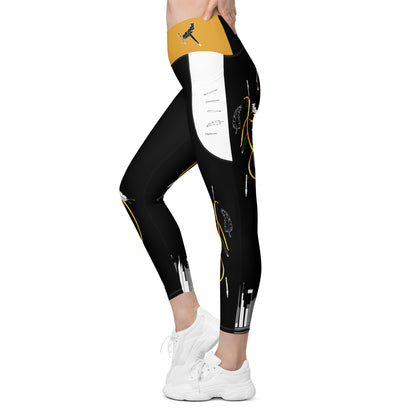 Answer My Quilly Crossover Leggings with Pockets