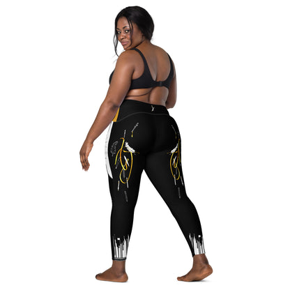 Answer My Quilly Crossover Leggings with Pockets