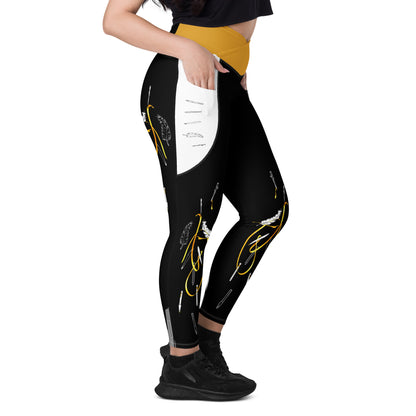 Answer My Quilly Crossover Leggings with Pockets