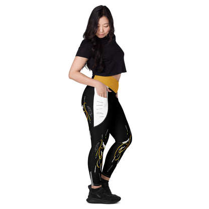 Answer My Quilly Crossover Leggings with Pockets