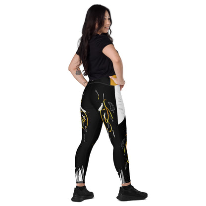 Answer My Quilly Crossover Leggings with Pockets