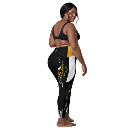 Answer My Quilly Crossover Leggings with Pockets