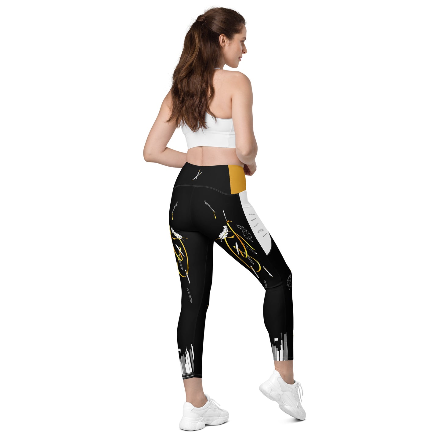 Answer My Quilly Crossover Leggings with Pockets