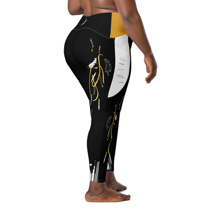 Answer My Quilly Crossover Leggings with Pockets