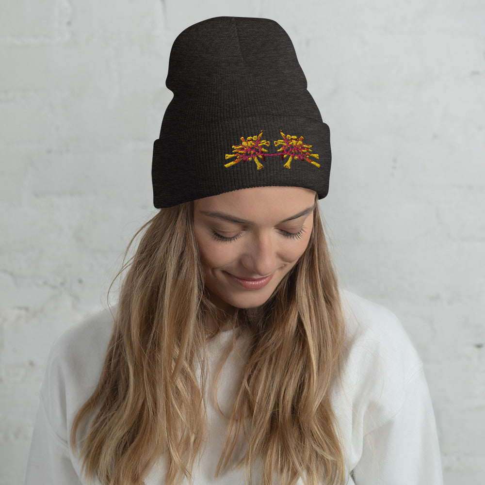 Trumphette Embroidered Cuffed Beanie Hat