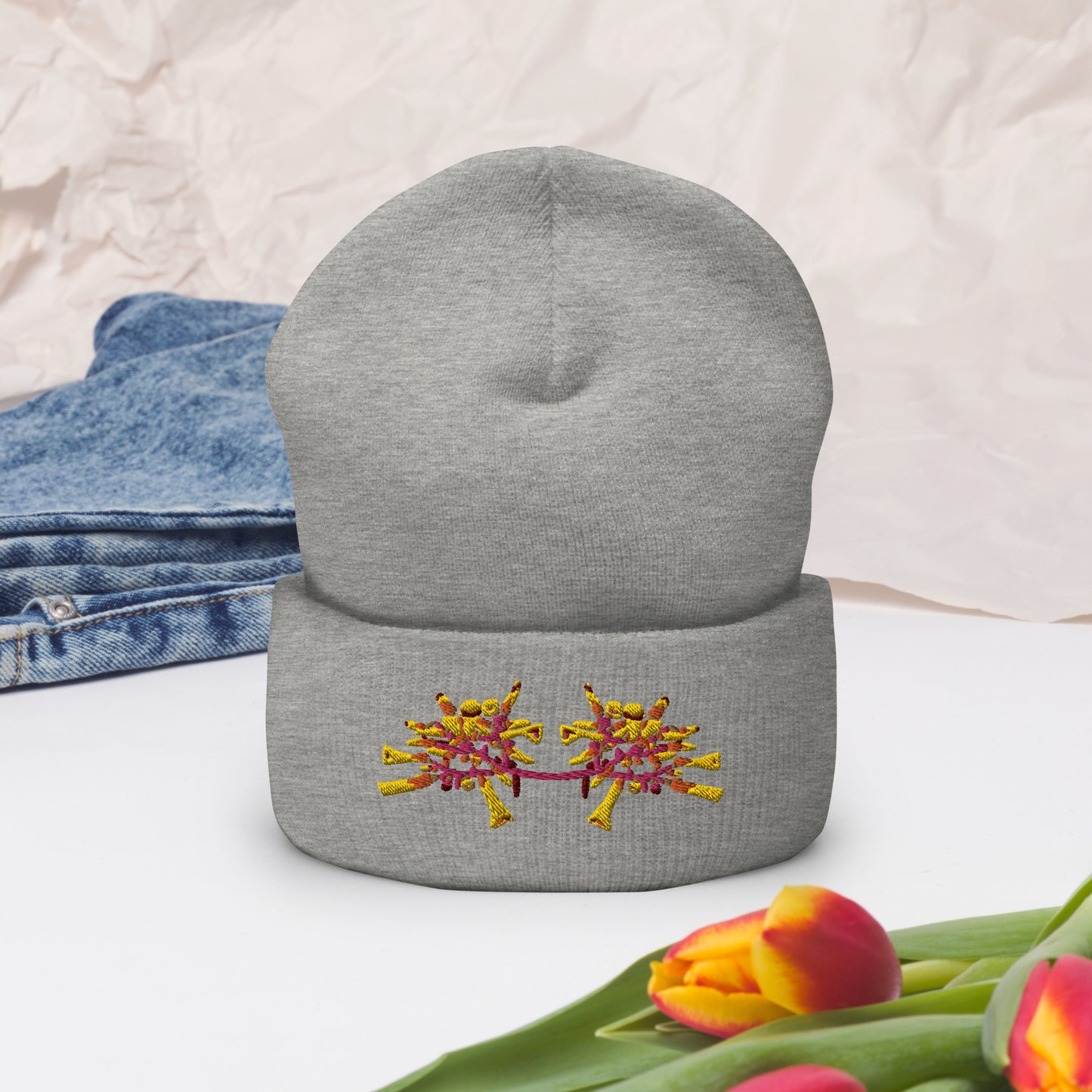 Trumphette Embroidered Cuffed Beanie Hat