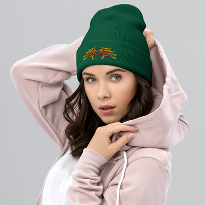 Trumphette Embroidered Cuffed Beanie Hat