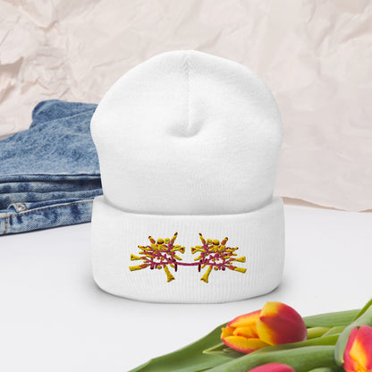 Trumphette Embroidered Cuffed Beanie Hat