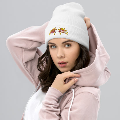 Trumphette Embroidered Cuffed Beanie Hat