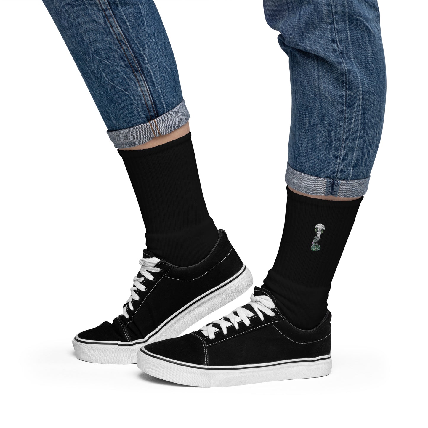 Raven AntiCorona Embroidered Socks