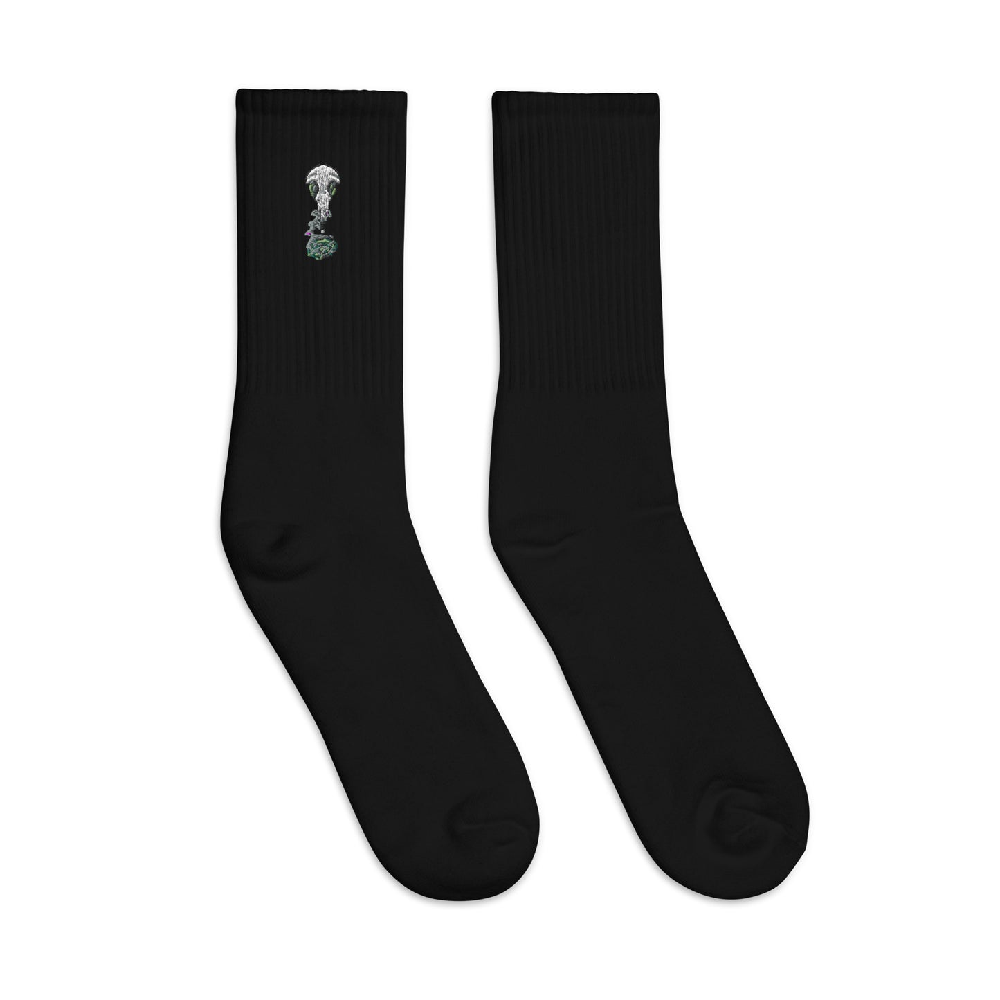 Raven AntiCorona Embroidered Socks