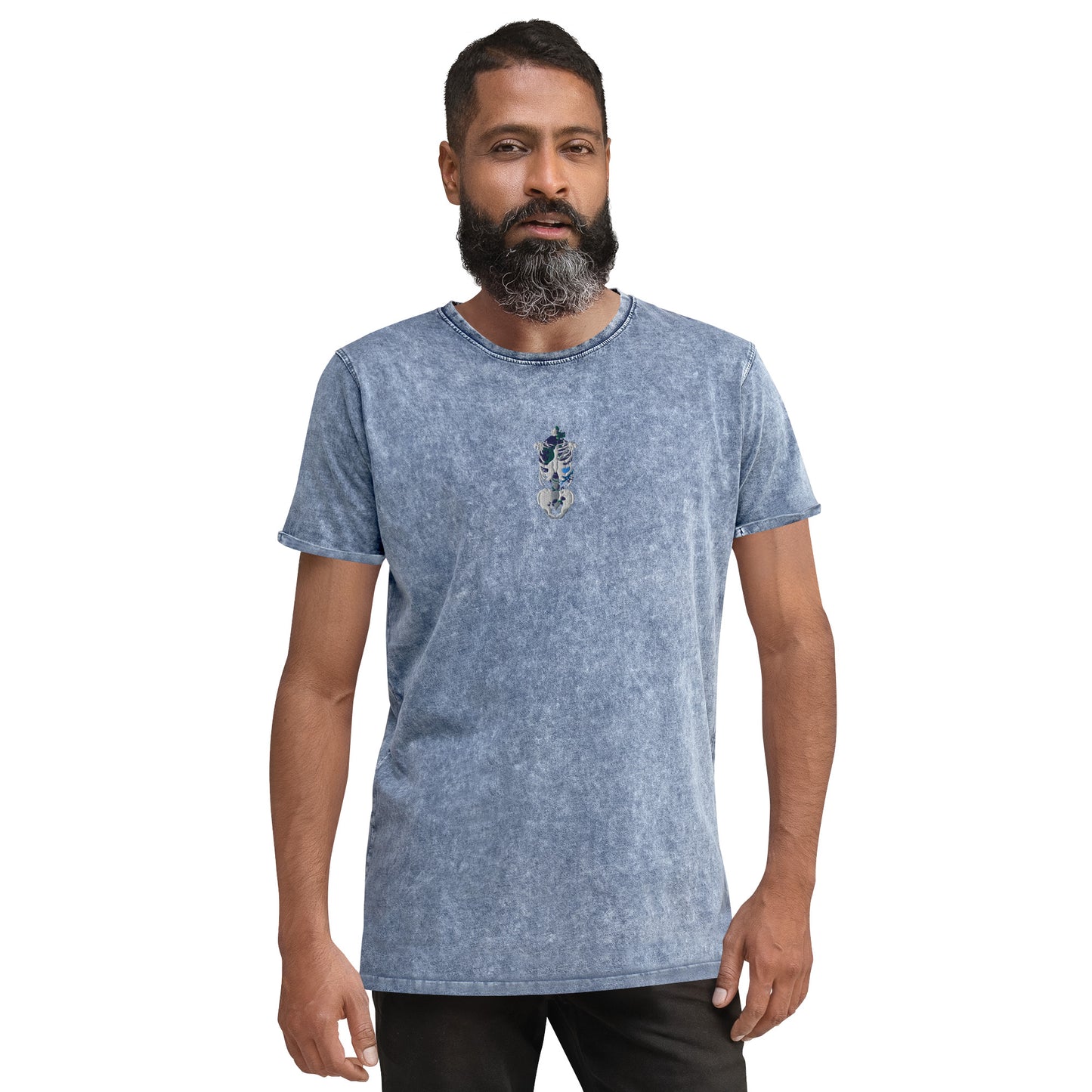 Anxiety Bloom Embroidered Denim T-Shirt